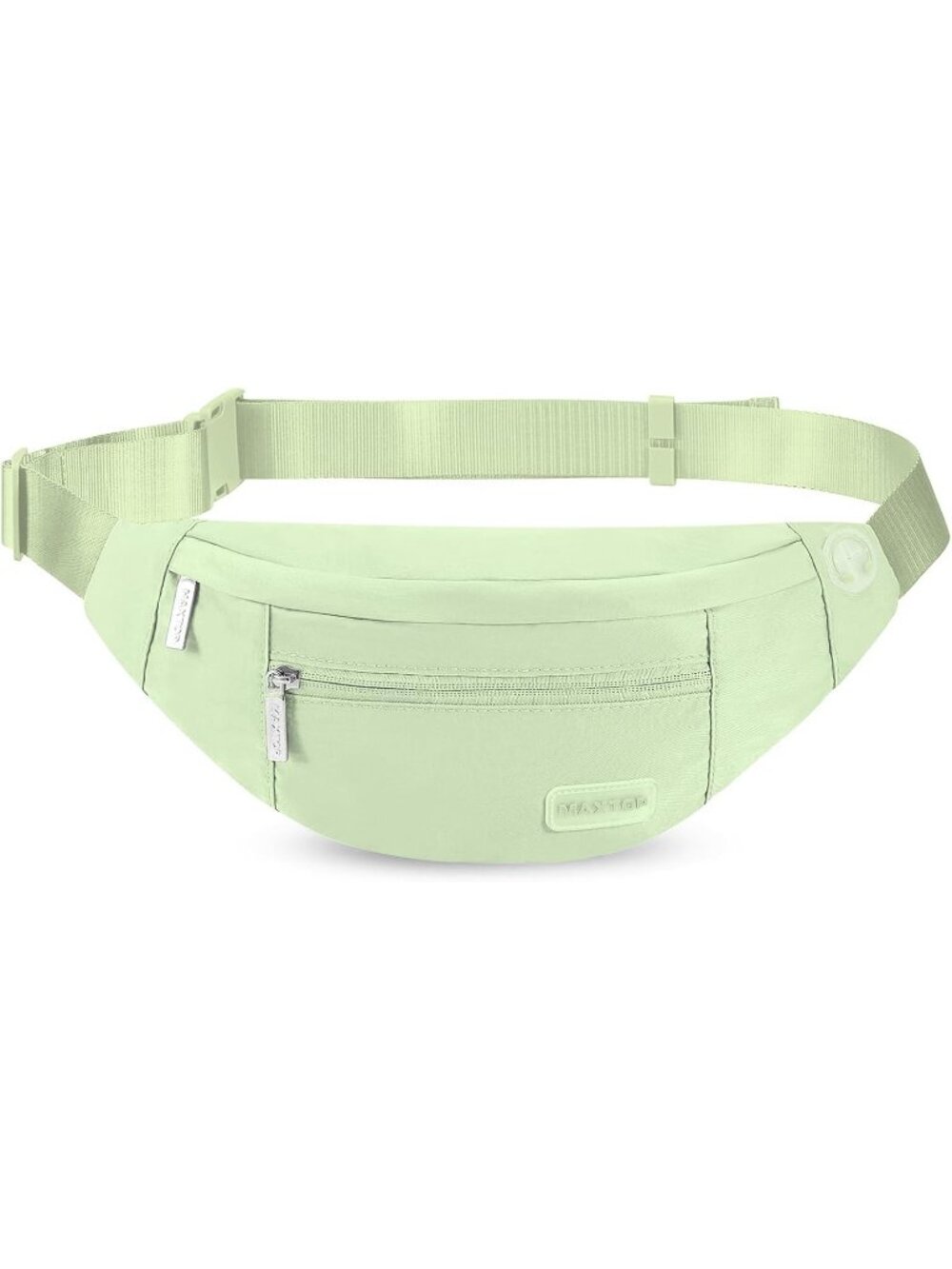 Men's Light Mint Large Crossbody Fanny Pack With 4-Zip Belt Bag Waist Pack